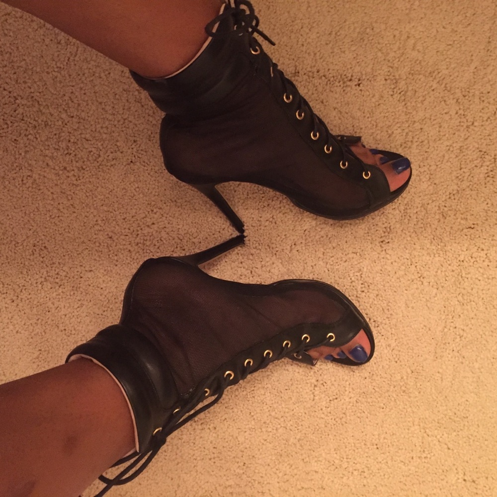 Mesh High Heel Booties - Picture 5 of 5